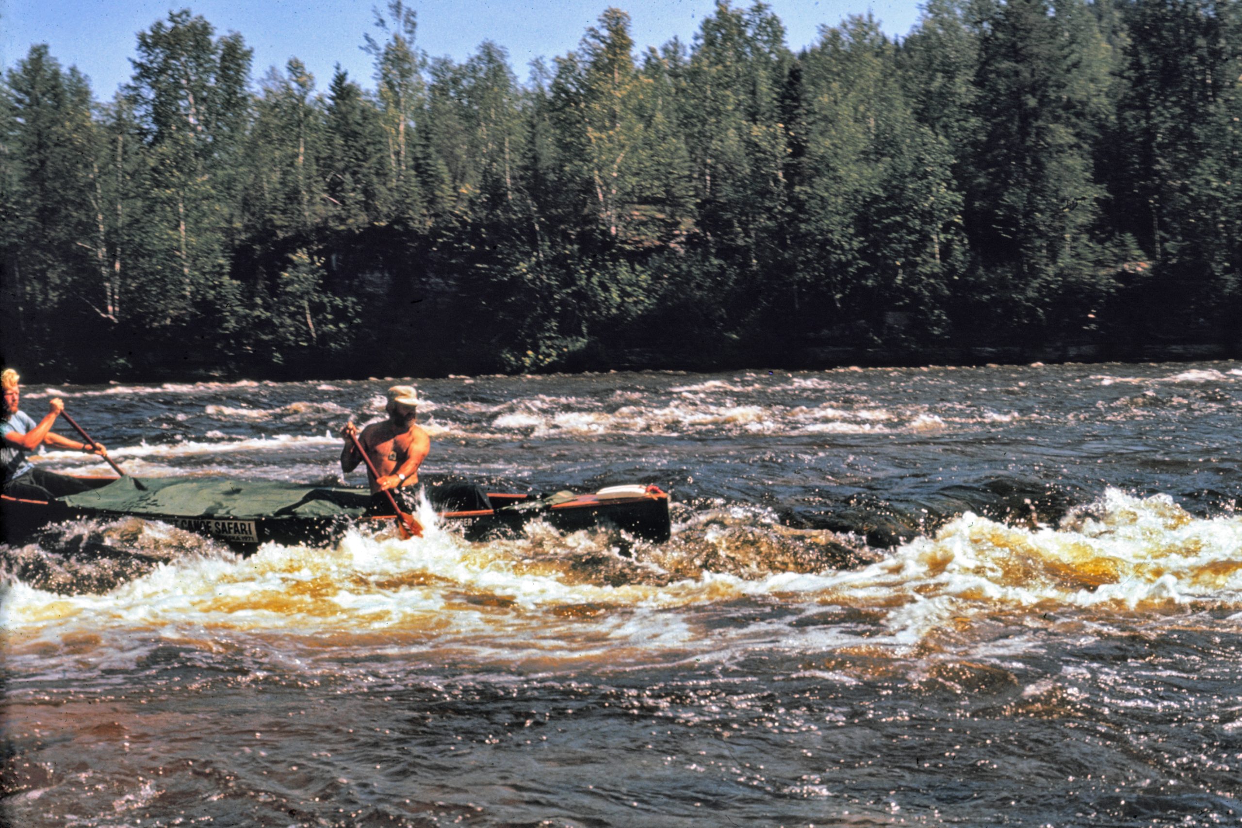 Verlen and Clint on the Clearwater River, Saskatchewan. 1971